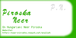 piroska neer business card
